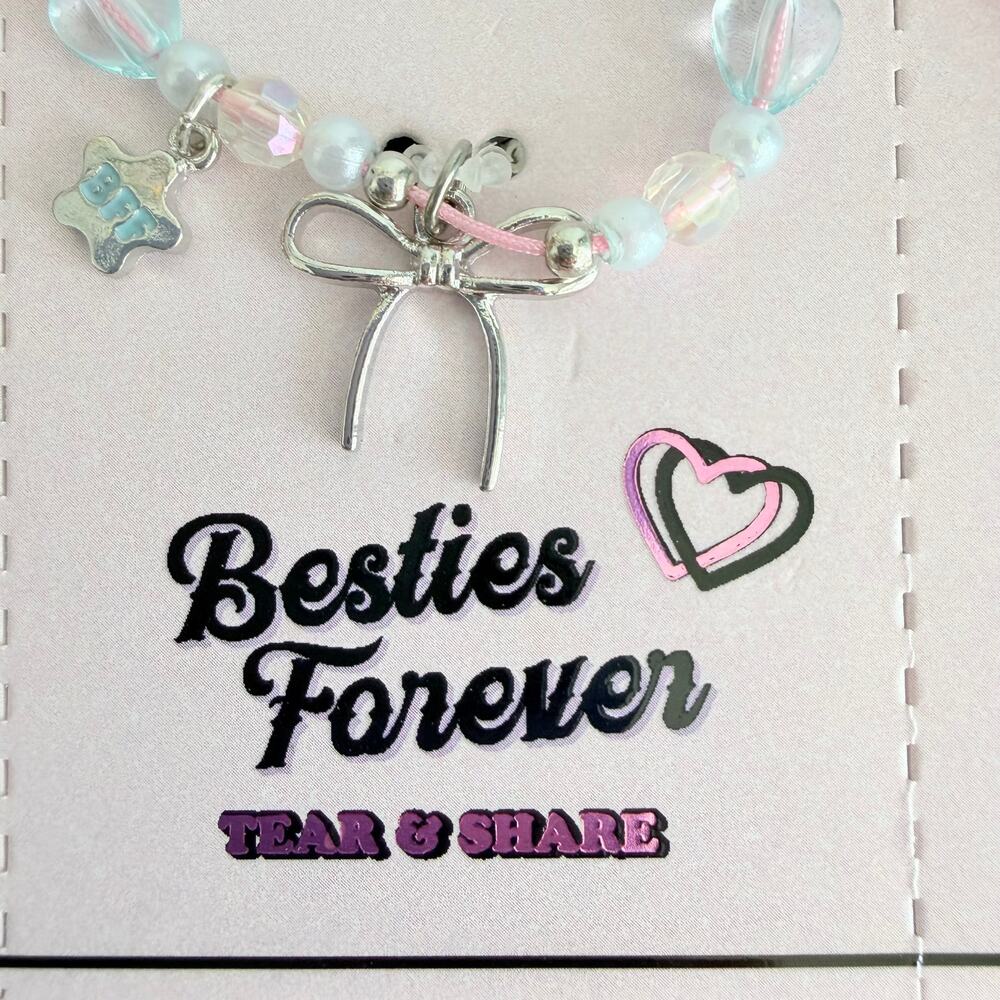 🍭6/$30 New Capelli New York Besties Forever Y2K Tear & Share Charm Necklace Set - Picture 2 of 4